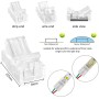 GTIWUNG 20m Cable Extensión Tira LED Cable de Conexión 2 Pines Cable Conector Banda LED, para SMD 5050 3528 2835 LED Strip y