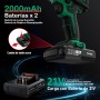 Sundpey Taladro Atornillador Bateria 21V - Atornillador Electrico con 2x2.0Ah Baterías, Taladro Bateria 45N.m Max, 18+1 Ajuste