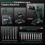 Sundpey Taladro Atornillador Bateria 21V - Atornillador Electrico con 2x2.0Ah Baterías, Taladro Bateria 45N.m Max, 18+1 Ajuste