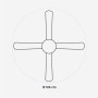 UNIVERSALBLUE Ventilador de techo con luz LED | Aspas reversibles inox y blanco | Ventilador silencioso con Motor AC | Mando a
