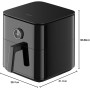 Xiaomi Smart Air Fryer 6.5L - Freidora de aire 6.5L, 1800W, +100 recetas, pantalla OLED, temperatura regulable 40°C-220°C °,
