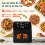 Cosori Freidora de Aire 5.5L Interior Metálico Real, Air Fryer Diseño Antióxido, Tecnología Calefacción Uniforme, 100 Recetas,