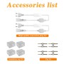 BAGZY 1,5M/59 pulgadas 2 cables de alimentación LED, para tira de neón LED conectable de extremo a extremo de 220-240 V, incluye
