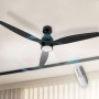 Cecotec Ventilador de Techo con Luz EnergySilence Aero 5275 White&BlackWood 40 W y 52", con motor DC, mando a distancia, luz