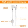BAGZY 1,5M/59 pulgadas 2 cables de alimentación LED, para tira de neón LED conectable de extremo a extremo de 220-240 V, incluye