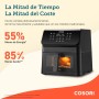 Cosori Freidora de Aire 5.5L Interior Metálico Real, Air Fryer Diseño Antióxido, Tecnología Calefacción Uniforme, 100 Recetas,
