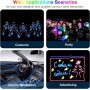 COVVY Cable LED Tira de Luces de Neon Flexible de Alimentado 3 Modos de Funcionamiento, Decoración de Coche, Fiestas, Disfraz de