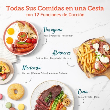 COSORI Freidora sin Aceite Inteligente 6,4L, Freidora de Aire Caliente con Doble Calefacción, sin Agitación sin