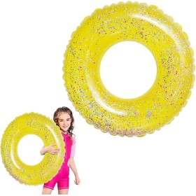 LUMOOM Anillo De NatacióN Inflable, NeumáTico De NatacióN con Purpurina, Anillo De NatacióN De Verano para Piscina Arena Playa