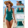 RITOSTA Bañadores Mujer Reductores Barriga Sexy Traje de Baño de Una Pieza Bañador Vientre Plano Bañadores Push Up con Relleno