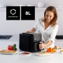 Taurus Amazing - Freidora de aire sin aceite AF1701D, Cestillo 5,5L, 8 programas, Pantalla táctil, Timer, Hasta 200 grados C,
