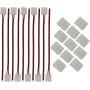 CESFONJER 20 piezas kits conectores tiras luz LED incluyen cable conexión sin soldadura LED 2 pines de 8 mm de ancho, conector