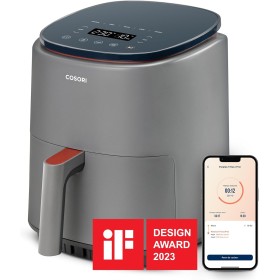 COSORI Freidora de Aire Inteligente 75-230℃, Air Fryer con 7 Programas, Pantalla Táctil Digital, 30 Recetas de APP, Freidora sin