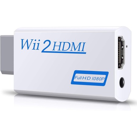 Convertidor Wii a HDMI, adaptador Zeato Wii a HDMI, Wii a HDMI 1080P 720P, salida de conector de vídeo y audio de 3,5 mm,