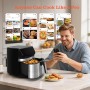 Aigostar Freidora de Aire XXL 8.8L Air Fryer 2200W, Doble Resistencia, 55% Menos Energía, Air Fryer con 13 Programas, Acero Inox