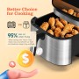 Aigostar Freidora de Aire XXL 8.8L Air Fryer 2200W, Doble Resistencia, 55% Menos Energía, Air Fryer con 13 Programas, Acero Inox