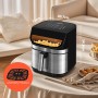 Aigostar Freidora de Aire XXL 8.8L Air Fryer 2200W, Doble Resistencia, 55% Menos Energía, Air Fryer con 13 Programas, Acero Inox