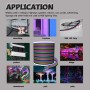 AOTOINK Cable Eléctrico RGB 4x0,32mm², Cable de Extensión LED de Calibre 22 de 20M 4 pines, 22 AWG Alambre para la Tira LED RGB