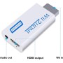 Convertidor Wii a HDMI, adaptador Zeato Wii a HDMI, Wii a HDMI 1080P 720P, salida de conector de vídeo y audio de 3,5 mm,