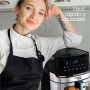 EUDAI Freidora de Aire 6.5L, Freidora sin Aceite con Ventana, 8 programas, Pantalla LED, Control Táctil, Temperatura Regulable,
