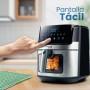 EUDAI Freidora de Aire 6.5L, Freidora sin Aceite con Ventana, 8 programas, Pantalla LED, Control Táctil, Temperatura Regulable,