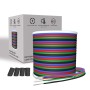 AOTOINK Cable Eléctrico RGB 4x0,32mm², Cable de Extensión LED de Calibre 22 de 20M 4 pines, 22 AWG Alambre para la Tira LED RGB