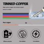 AOTOINK Cable Eléctrico RGB 4x0,32mm², Cable de Extensión LED de Calibre 22 de 20M 4 pines, 22 AWG Alambre para la Tira LED RGB