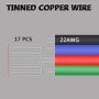 AOTOINK Cable Eléctrico RGB 4x0,32mm², Cable de Extensión LED de Calibre 22 de 20M 4 pines, 22 AWG Alambre para la Tira LED RGB