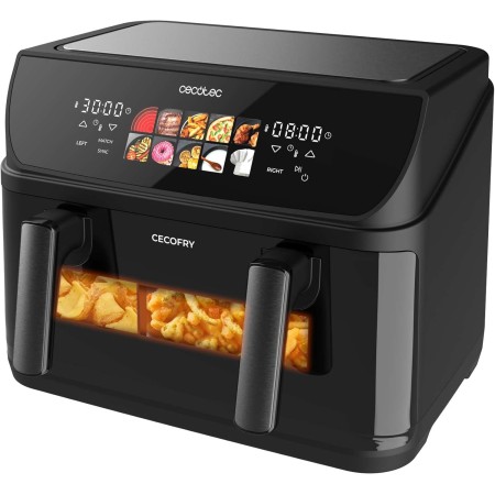 Cecotec Freidora de Aire sin Aceite de 10L con Doble Resistencia, Plancha, Grill, Air Fryer Cecofry&Grill Duoheat 10000. 2800W,