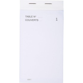Exacompta 96201E Paquet de 10 Blocs Maitre d'Hôtel format vertical comprenant 50 feuilles dupli 15 x 8 cm