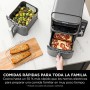 Ninja Double Stack XL Freidora de aire, 9,5 l, Doble cesta vertical, 4 niveles de cocción, 2 cestas y 2 rejillas, diseño para