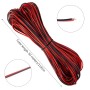 Sixfolo 30M 22AWG Cable de Alambre Eléctrico 0.3mm² Cable Rojo y Negro de 2 Hilos Cable de Cobre Estañado de PVC Cable de