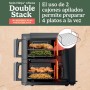 Ninja Double Stack XL Freidora de aire, 9,5 l, Doble cesta vertical, 4 niveles de cocción, 2 cestas y 2 rejillas, diseño para