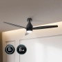 Cecotec Ventilador de Techo con Luz EnergySilence Aero 5295 GoldBlack 35 W con motor DC y 52” con luz LED de 18W, mando a