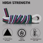 AOTOINK 30M 5x0.32mm² Cable de Extensión LED RGBW, Calibre 22 Cable de 5 Núcleos, 12 V CC 22 AWG con 10 Conectores para Tiras