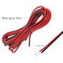 Sixfolo 15M 0.3mm² 22AWG Cable de Alambre Eléctrico Rojo y Negro 2 Conductor Cable de Cobre Estañado Cable de Flexible Extensión