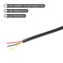 QUARKZMAN 26AWG Eléctrico Cable 3 Conductores LED Iluminación Cable Estañado Cobre 16,4 Pies Bajo Voltaje PVC Caja Flexible