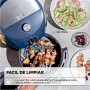 CRUX Freidora de aire digital de 3 L, precalentamiento más rápido, sin aceite, sartén antiadherente y bandeja para elementos