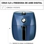 CRUX Freidora de aire digital de 3 L, precalentamiento más rápido, sin aceite, sartén antiadherente y bandeja para elementos
