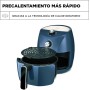 CRUX Freidora de aire digital de 3 L, precalentamiento más rápido, sin aceite, sartén antiadherente y bandeja para elementos