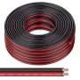 ADNEWX® 20 m 2 Pin 22AWG Rojo y Negro Cable de extensión de PVC LED Cable de 12 V es común en luminarias/LED Strip y cableado
