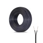 ZoZoMaiy Cable de alambre eléctrico de 10 m, 24 AWG, 2 núcleos, cable de cobre de PVC de calibre 24, 2 hilos, diámetro eléctrico