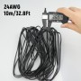 ZoZoMaiy Cable de alambre eléctrico de 10 m, 24 AWG, 2 núcleos, cable de cobre de PVC de calibre 24, 2 hilos, diámetro eléctrico