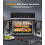 Freidora sin Aceite y Horno de Aire Caliente 23 litros, Emphsism Freidora de aire XXL con compartimento doble 2600W Oven,