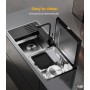 Freidora sin Aceite y Horno de Aire Caliente 23 litros, Emphsism Freidora de aire XXL con compartimento doble 2600W Oven,