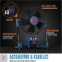 Güde Ventilador con batería V 18-201-05 (18 V o 230 V, velocidad del viento máx. 360 m/min. Ajustable en 3 niveles, inclinación