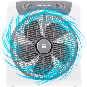 Grunkel - Ventilador de suelo potente y ligero - BOX FAN - Circulador de aire con temporizador de 60 minutos y 3 velocidades.