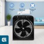 Grunkel - Ventilador de suelo potente y ligero - BOX FAN - Circulador de aire con temporizador de 60 minutos y 3 velocidades.