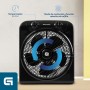 Grunkel - Ventilador de suelo potente y ligero - BOX FAN - Circulador de aire con temporizador de 60 minutos y 3 velocidades.