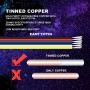 CARLITS 22 AWG 6 pin 6x0.3mm² 20m RGBWW Cable de Extensión Línea Alámbrica Cobre Estañado Trenzado para 6 Colores RGB CCT Tira